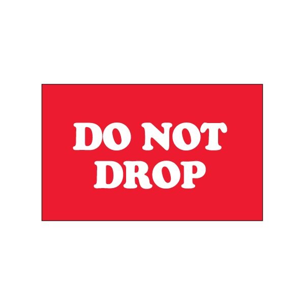 Bsc Preferred 3 x 5'' - ''Do Not Drop'' Fluorescent Yellow Labels BUY00024041 - main